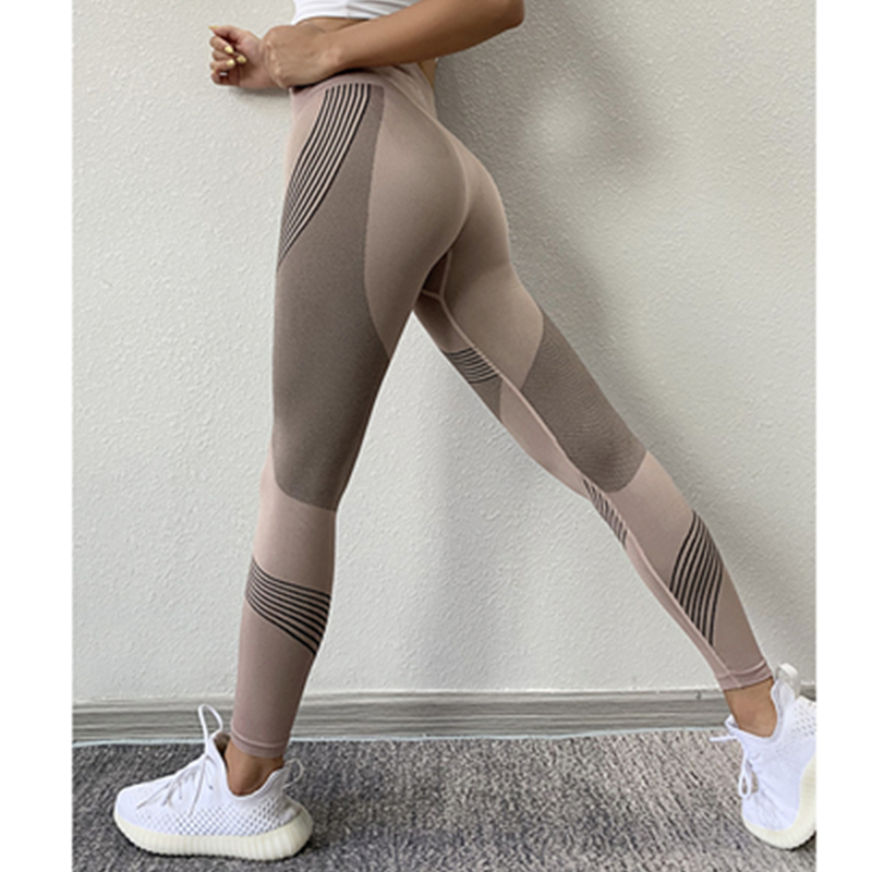 Calças justas de cintura alta, calças de yoga para mulheres que executam calças esportivas